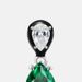 Water drop cultivated emerald earrings S925 silver claw inlaid colored gemstone retro earrings light luxury fashion_ipsvogv.com