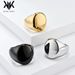 Simple large glossy seal titanium steel ring ring men's large personality cold style high end hand jewelry_ipsvogv.com