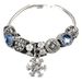 Snowflake Pendant Handmade DIY Alloy Diamond Bead Bracelet_ipsvogv.com