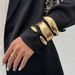 Fashionable Ins Metal Irregular Knock Pattern Design Sense Spring Buckle Bracelet_ipsvogv.com