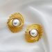 French Style Large Pearl Exaggerated Light Luxury High-end Sense Elegant Brass Gold-plated Earrings For Women Autumn_ipsvogv.com