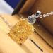 Cao Shi's 2022 New 8 * 10 Yellow Glass Cut, Women's Necklace, O-shaped Chain, Zircon Necklace_ipsvogv.com