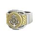 Sanjie's New Fashion Two Tone Creative Style Boat Anchor Shaped Men's Ring Ins Wind And Internet Celebrity Jewelry_ipsvogv.com