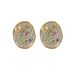 Monet Garden Violet Series Enamel Love Geometric Niche Vintage High End Earrings Oil Painting Earrings_ipsvogv.com