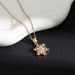 Korean version of new full diamond snowflake titanium steel necklace, female sweet temperament, small and fresh_ipsvogv.com