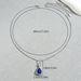 Geometric light luxury style women's long necklace, niche water droplet inlay design, high-end clavicle chain necklace_ipsvogv.com