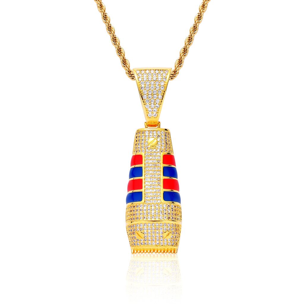 Unisex Necklace Men's Personality Creative Micro Inlaid Zircon Razor Pendant Trendy Brand Clipper Pendant Hiphop Accessories_ipsvogv.com