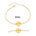 Unisex Jewelry Fashion New Real Gold 12 Constellations Stainless Steel Real Gold Diamond Color Preserving Unisex Thin Bracelet_ipsvogv.com