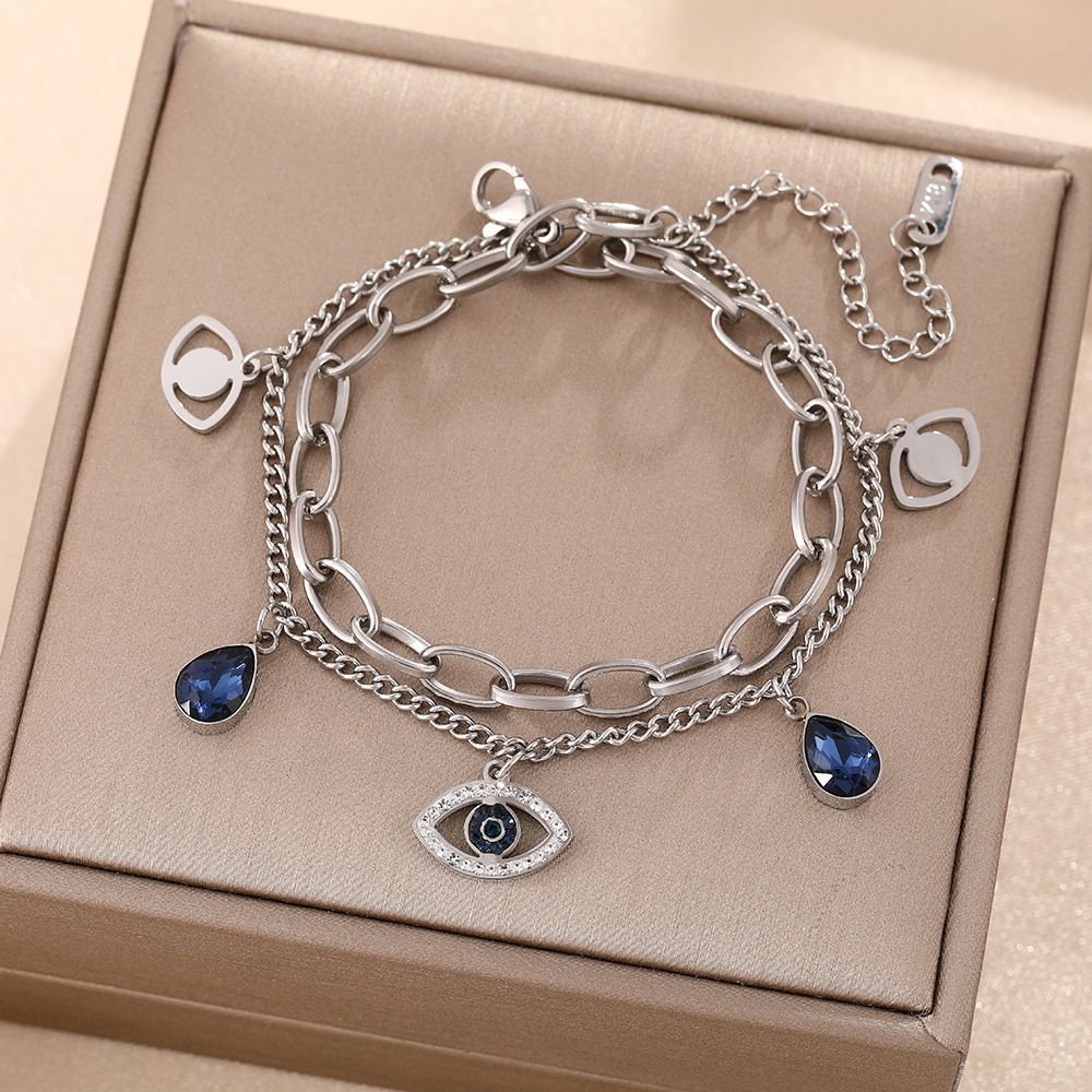 Ins Personalized Devil's Eye Titanium Steel Bracelet Women's Light Luxury Fashion Temperament Handmade Accessories Do_ipsvogv.com