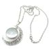 Caring For Women's Health Time Necklace Pink Ribbon Hollow Moon Pendant Jewelry_ipsvogv.com