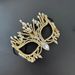 Geometric rhinestone mask ladies masquerade holiday party mysterious Halloween mask_ipsvogv.com