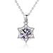 Pure Silver Moissani Snowflake Necklace, Non Fading Women's Pendant, Light Luxury, Niche High-end Feeling, Collarbone_ipsvogv.com