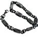 Black Stainless Steel 8.5mm Width Man's Woman's Necklace Bracelet Chain Jewelry_ipsvogv.com
