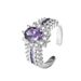 Live Streaming Hot Picking Color Treasure Zircon Women's Copper Material Polishing High Quality Index Finger Ring_ipsvogv.com