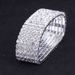 Crystal Man Made Silver Plated Multi Row Elastic Bracelet Bridal Wedding Jewelry Bracelet Student Girlfriend Full Diamond Bracelet_ipsvogv.com