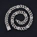 Spring Cuban chain fashion trend design hip hop necklace 15mm zinc alloy rhinestone necklace jewelry_ipsvogv.com