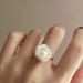 Natural Freshwater Baroque Shaped Pearl Women's Light Luxury High-end Feeling, Petal Opening Ring, Handmade Accessory_ipsvogv.com