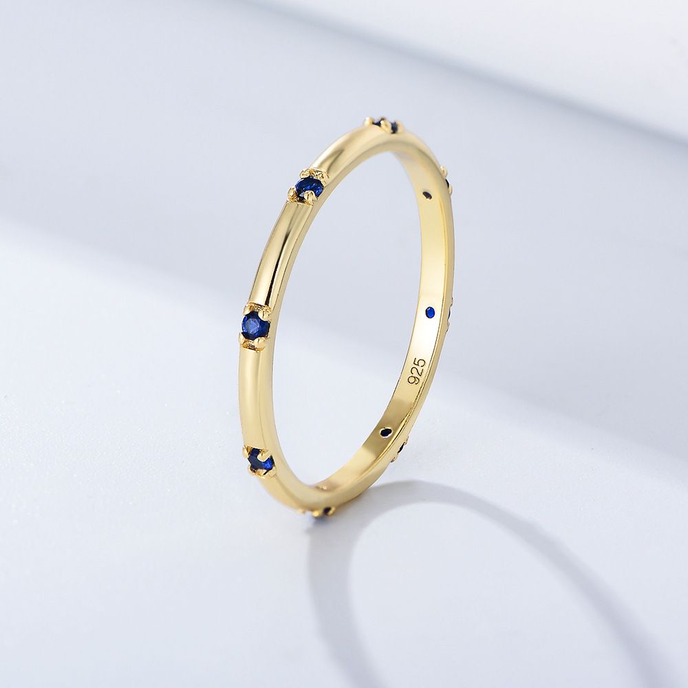 Women's Jewelry S925 Sterling Silver Fashion Simple Zircon Ring Temperament Ladies Diamond All Match Ring Hand Jewelry_ipsvogv.com