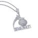 Men's Jewelry - DREAMS 2REALITY Hip Hop Pendant Necklace With Zircon Stones, Silver & Gold Plated Cuban Chain, 24 Inches Inlaid Zircon Necklace_ipsvogv.com