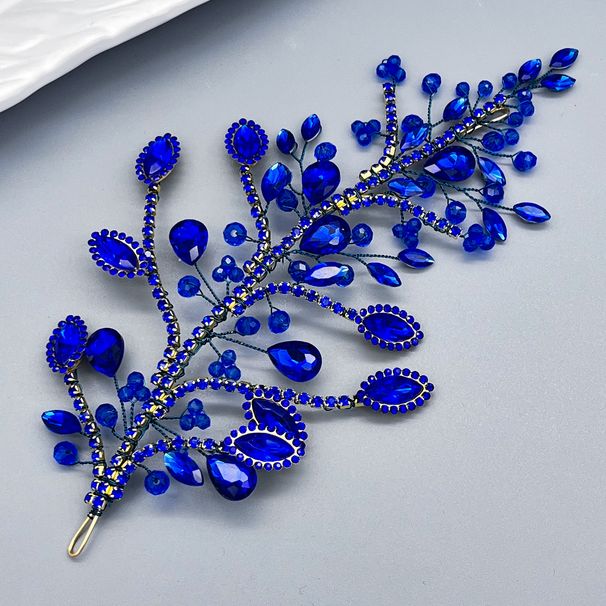 Elegant Bridal Hairband With Handcrafted Crystal Rhinestones, Vintage Wave Design For Wedding And Special Occasions_ipsvogv.com