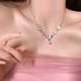 pearl Zircon Butterfly Collarbone ! Chain, Women's Fashion, Light Luxury, High-end, Sensory, Versatile Accessories,_ipsvogv.com