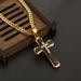 Pendant Necklace Stainless Steel Men's Multi Layer Cross With Dia Zircon Pendant Popular Jewelry_ipsvogv.com