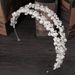 Elegant Bridal Hair Accessory With Double Row Pearls & Crystals - Handcrafted Floral Headband For Wedding, Prom & Special Occasions_ipsvogv.com