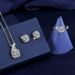 Elegant, Luxurious, Shiny Exquisite Necklace, Earrings, Ring Set, Jewelry, Creative, Beautiful, Fashionable And_ipsvogv.com