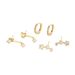 Women's Jewelry Fashion Zircon Copper Earrings 3 Piece Set Temperament Light Luxury_ipsvogv.com