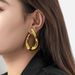 Exaggerated Twisted Geometric Copper Gold Plated Niche Design Sense High-end Minimalist Style Simple Earrings For Women_ipsvogv.com