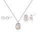 Simple Design Geometric Brass Real Gold Electroplated Earrings Light Luxury Style Trendy Versatile Necklace Jewelry Set_ipsvogv.com