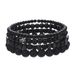 Hot Selling Bracelet Jewelry Black Gallstone Volcanic Stone Wood Beads Multi Layer Men's Bracelet Combination Set Elastic Bracelet_ipsvogv.com