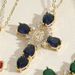 Zircon Pendant, Creative And Personalized Virgin Cross Necklace, Women's Collarbone Chain, Light Luxury Sweater Chain_ipsvogv.com