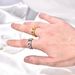 Trendy Titanium Steel Woven Cuban Chain Ring, Trendy Men's And Women's Neutral Cool Style Handmade Jewelry_ipsvogv.com
