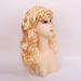 Children's Day Halloween Christmas girl performance cos princess golden hair braided long curly hair_ipsvogv.com