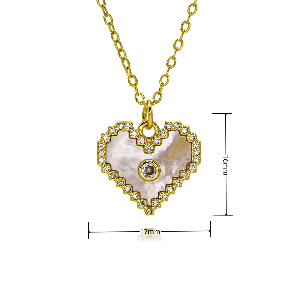 Hollow Love Pearl Necklace Female Simple Korean Version Of Advanced Design Heart Shaped Pendant Clavicle Chain_ipsvogv.com