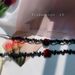 Black Lace Long Collarbone Necklace Wine Red Woven Rose Flower Neck Choker Tie Rope_ipsvogv.com