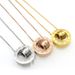 Men And Women's Jewelry Fashion Temperament Roman Numeral Diamond Necklace Couple Plated Double Ring Transfer Bead Necklace_ipsvogv.com