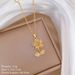 】 Green 【 Leaf Flower Light Luxury Charm Gorgeous Full Diamond Necklace Women's Versatile Clavicle Titanium Steel Chain 【 】 【 】 【 】_ipsvogv.com