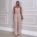Women's Summer New Fashion Tube Top Waist Solid Color Wide Leg Jumpsuit Women's Clothing_ipsvogv.com