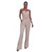 Women's Summer New Fashion Tube Top Waist Solid Color Wide Leg Jumpsuit Women's Clothing_ipsvogv.com