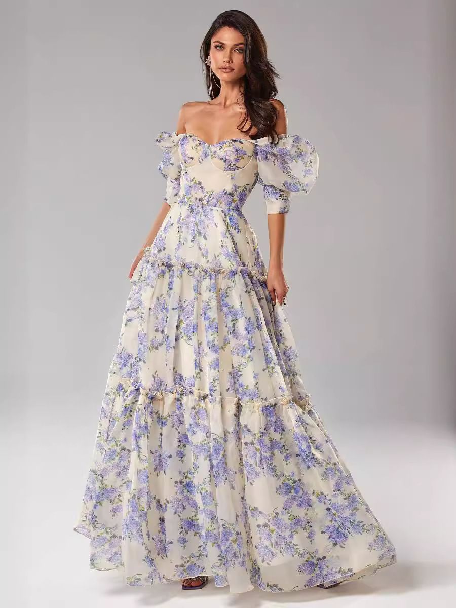 Women's Clothing fashionable organza fairy like long temperament evening dress _ipsvogv.com