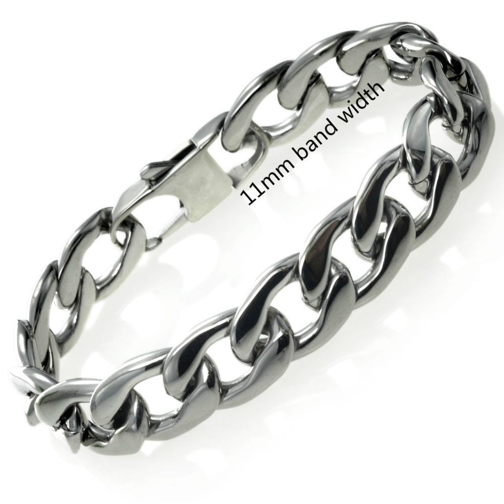 Men Bracelets Color Curb Cuban Link Stainless Steel Bracelet for Women Men's Jewelry_ipsvogv.com