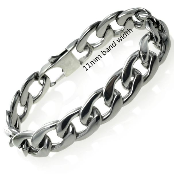 Men Bracelets Color Curb Cuban Link Stainless Steel Bracelet for Women Men's Jewelry_ipsvogv.com