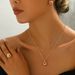 Ins Fresh Korean Edition Women's Ring Earring Jewelry Set Geometric Rotating Thread Design Necklace for Women_ipsvogv.com