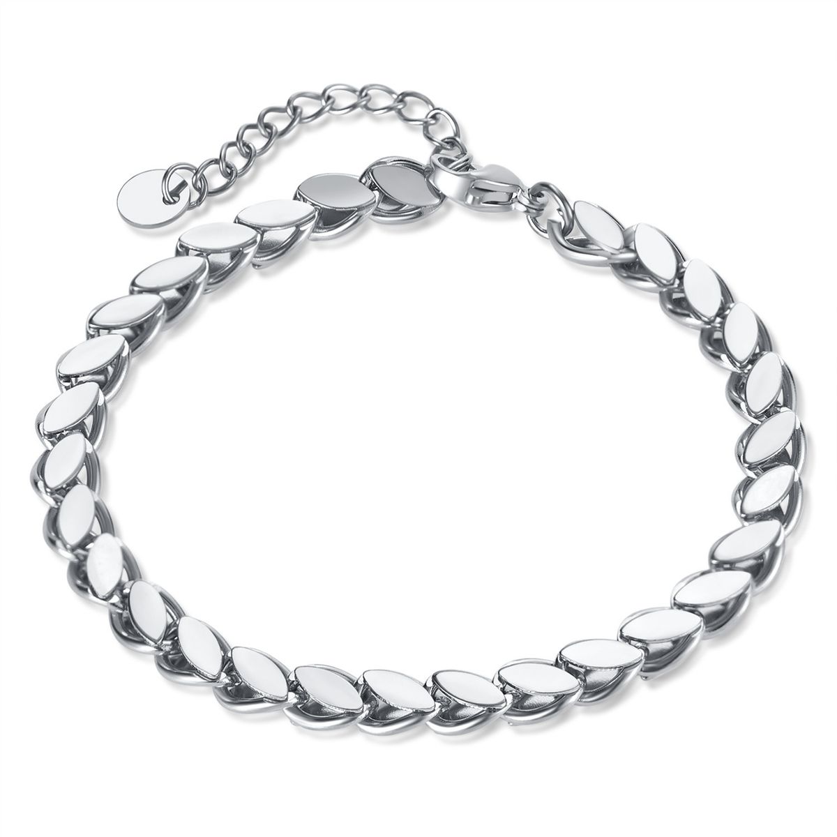 Women's Jewelry Fashion Simple Bracelet Female Stainless Steel High Grade Plain Chain All Match Gold Plated Titanium Steel Jewelry_ipsvogv.com