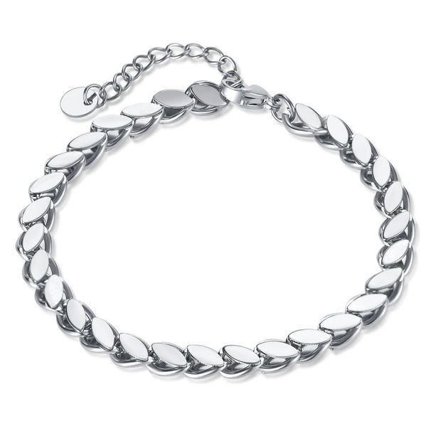 Women's Jewelry Fashion Simple Bracelet Female Stainless Steel High Grade Plain Chain All Match Gold Plated Titanium Steel Jewelry_ipsvogv.com