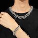 Unisex 12mm Thorny Full Drill Bit Alloy Necklace For Men And Women High Grade Hip Hop Rap Cuban Chain_ipsvogv.com