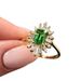 Sanjie's New Gold Green Zircon Women's Ring Instagram Internet Celebrity Fashion Outfit Square Diamond Accessories_ipsvogv.com