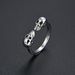 Unisex Jewelry Fashion Diamond Zircon CZ Skull Ring Female Open Design Ring Simple Gold And Silver Color Preservation_ipsvogv.com